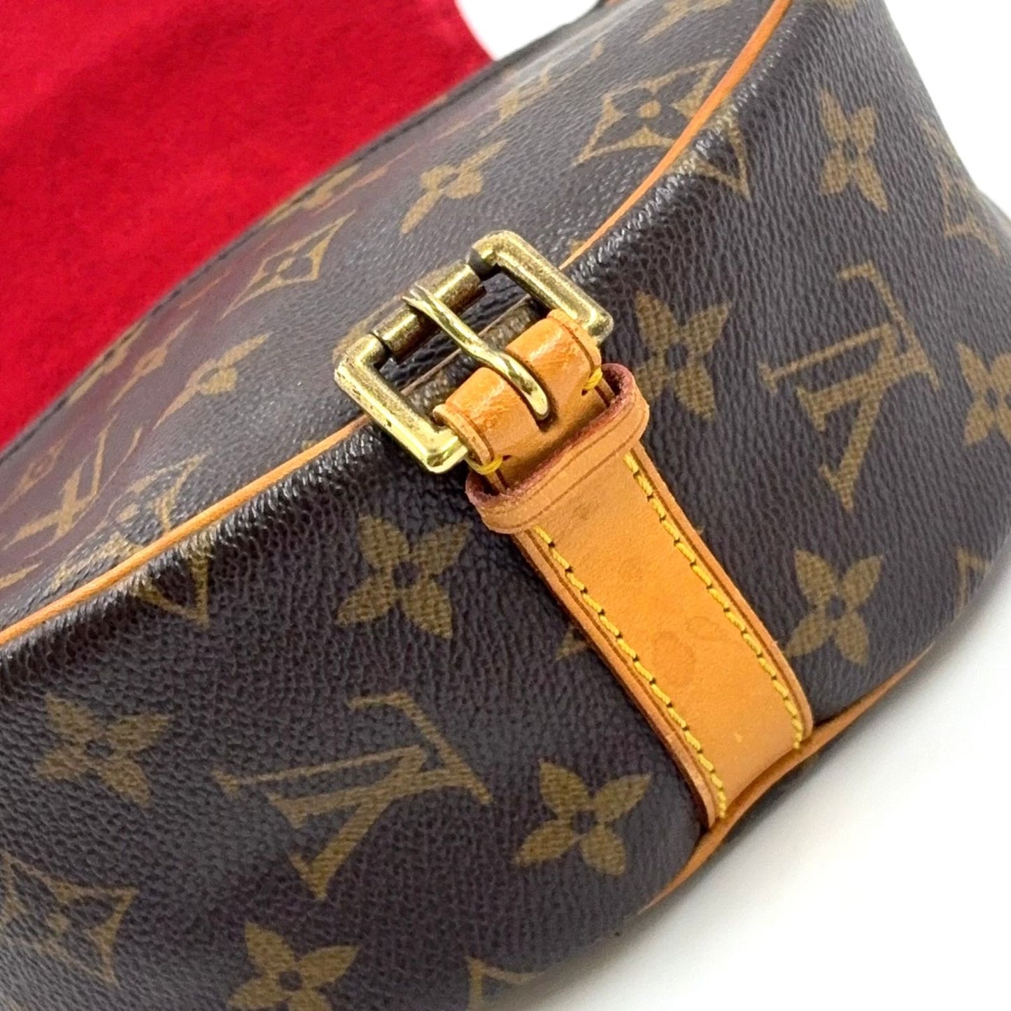 Louis Vuitton Tambourine Monogram Leather Brown Light Shoulder Bag Gold — view 6