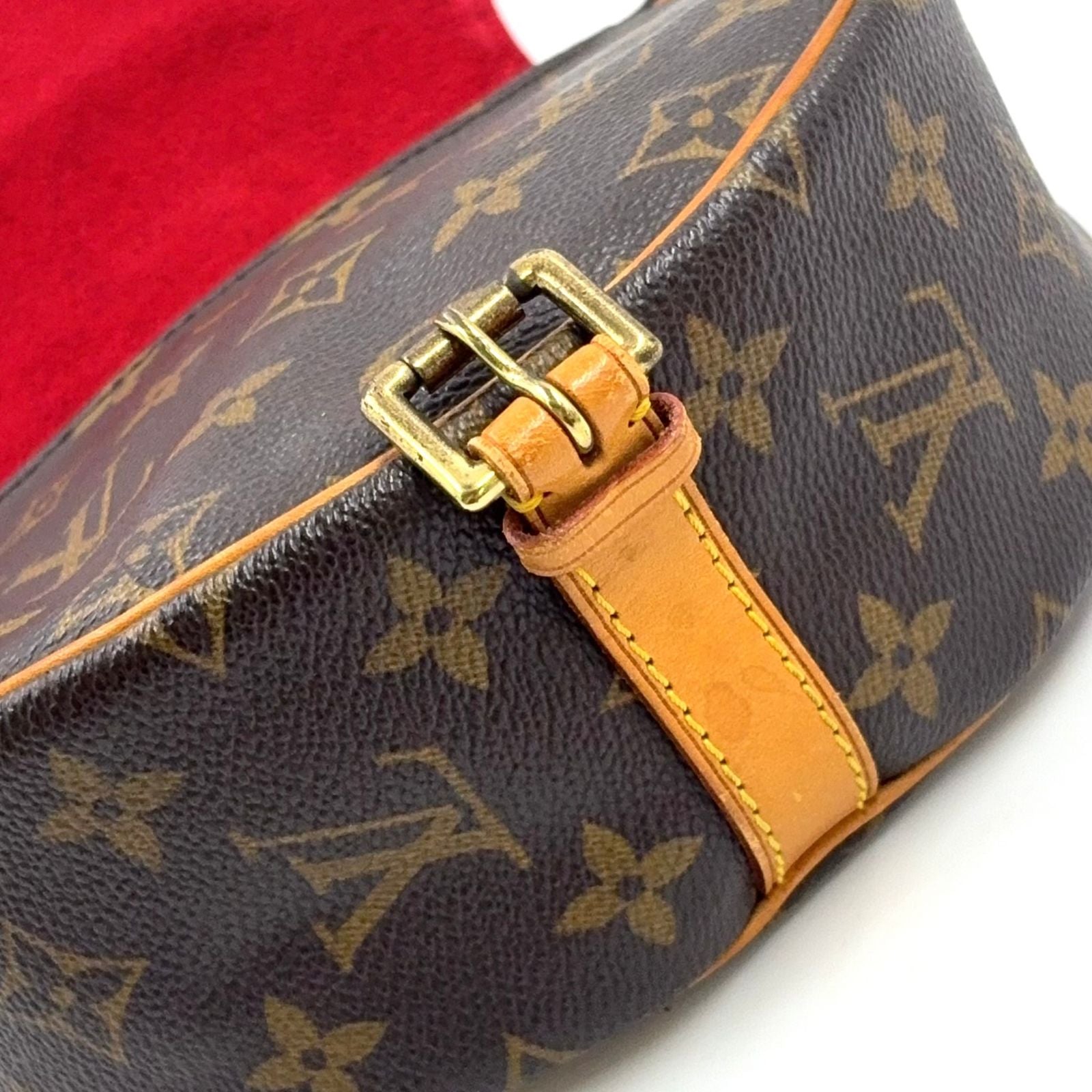 Louis Vuitton Tambourine Monogram Leather Brown Light Shoulder Bag Gold — view 6