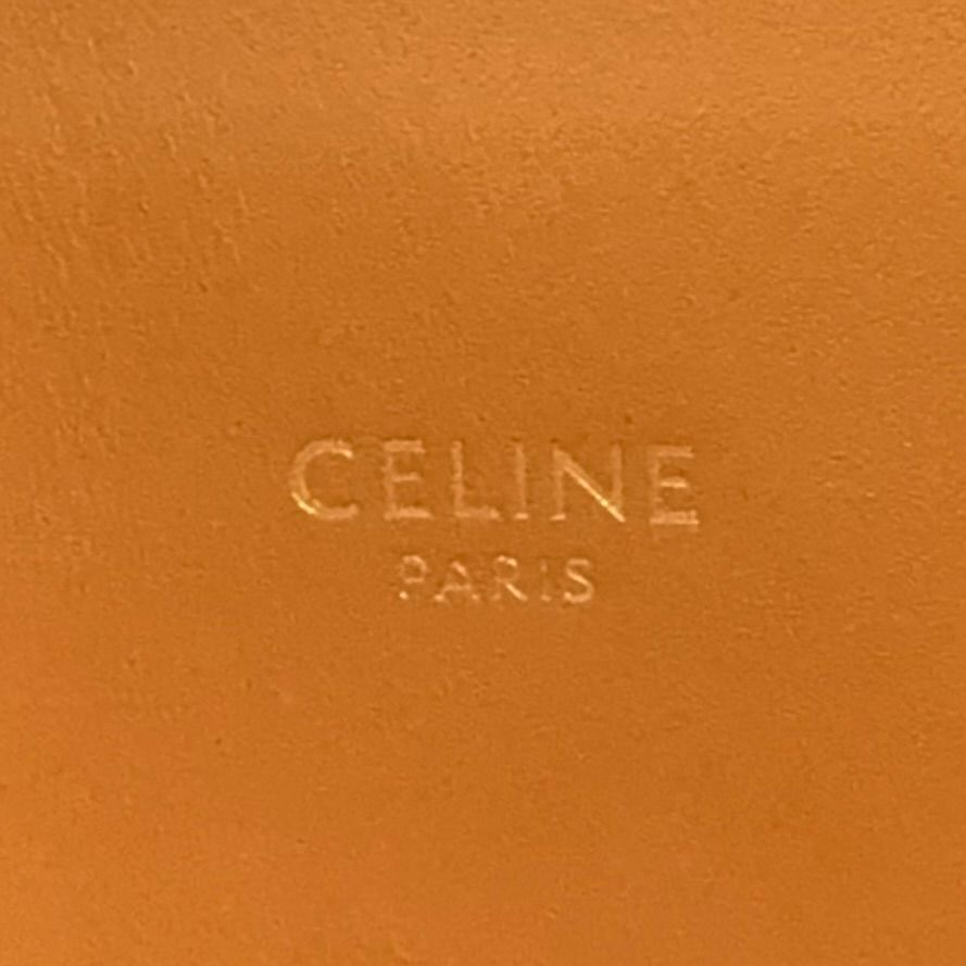 Celine Vertical Cabas Small 2-Way Leather Canvas Off White Light Brown Tote — view 4
