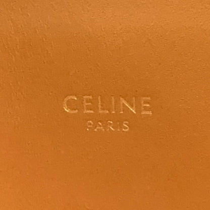 Celine Vertical Cabas Small 2-Way Leather Canvas Off White Light Brown Tote — view 4