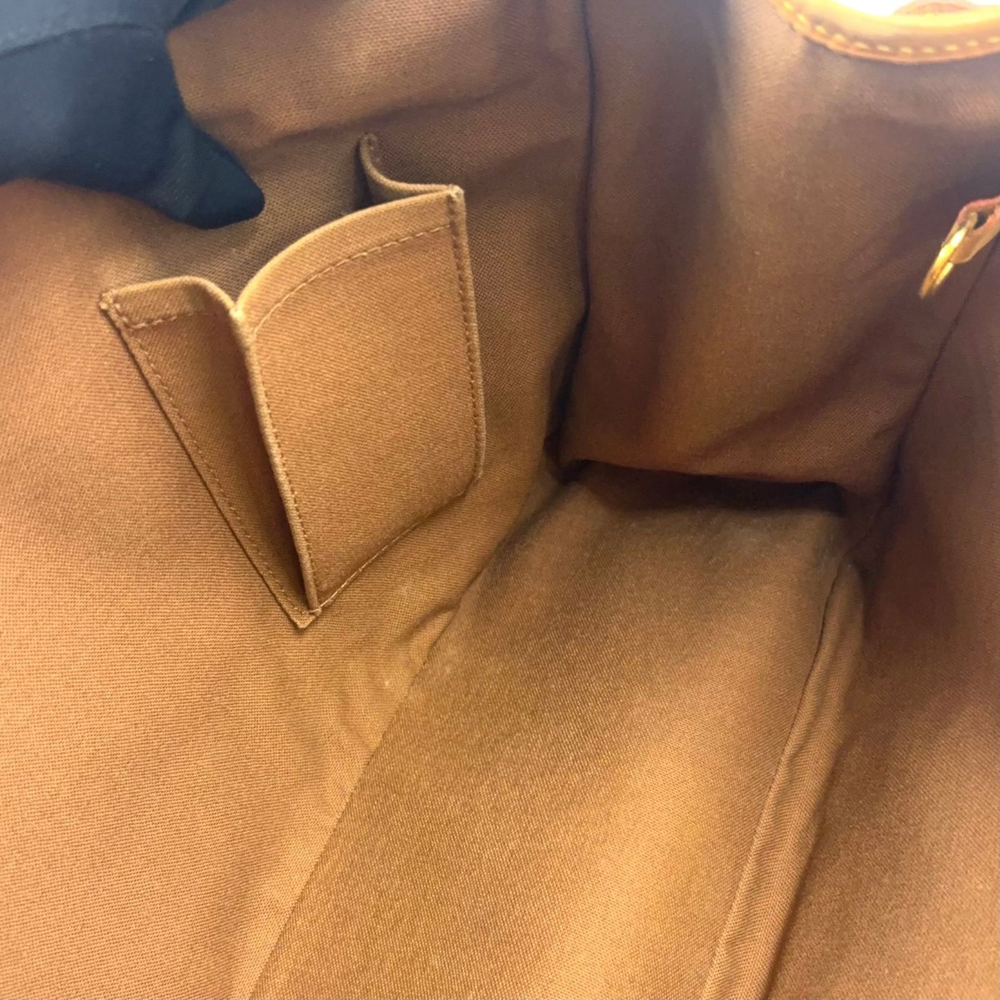 Louis Vuitton Batignolles Horizon Monogram Leather Brown Light Tote Bag Gold — view 5