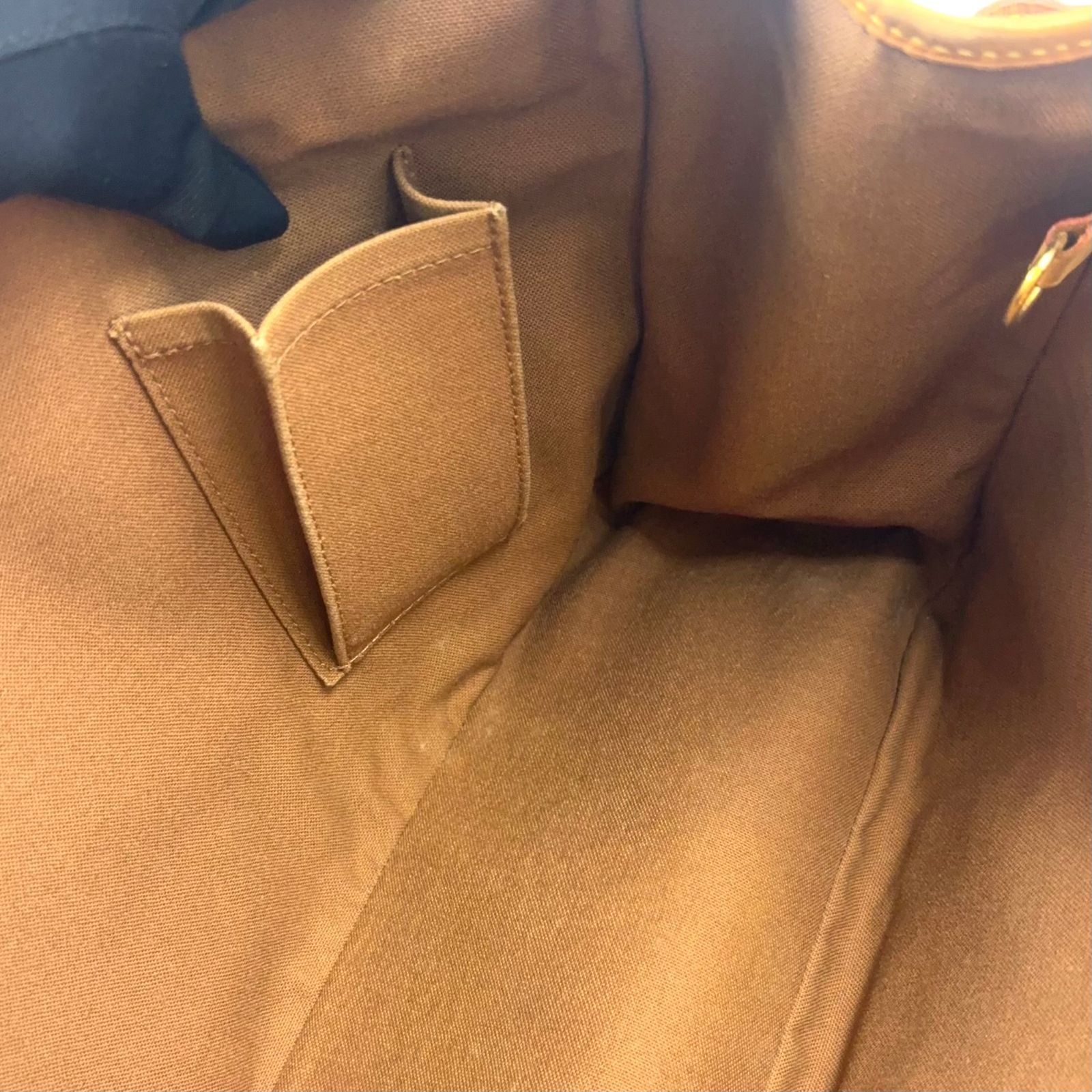 Louis Vuitton Batignolles Horizon Monogram Leather Brown Light Tote Bag Gold — view 5