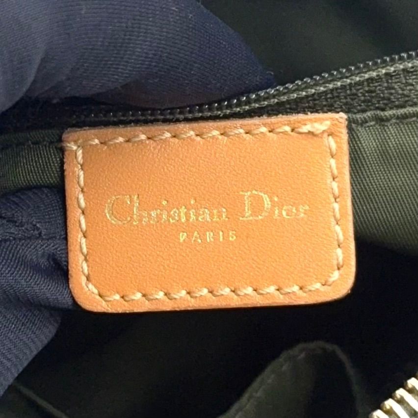 Dior Trotter Mini Leather Canvas Khaki Green Light Brown Boston Bag Gold — view 4