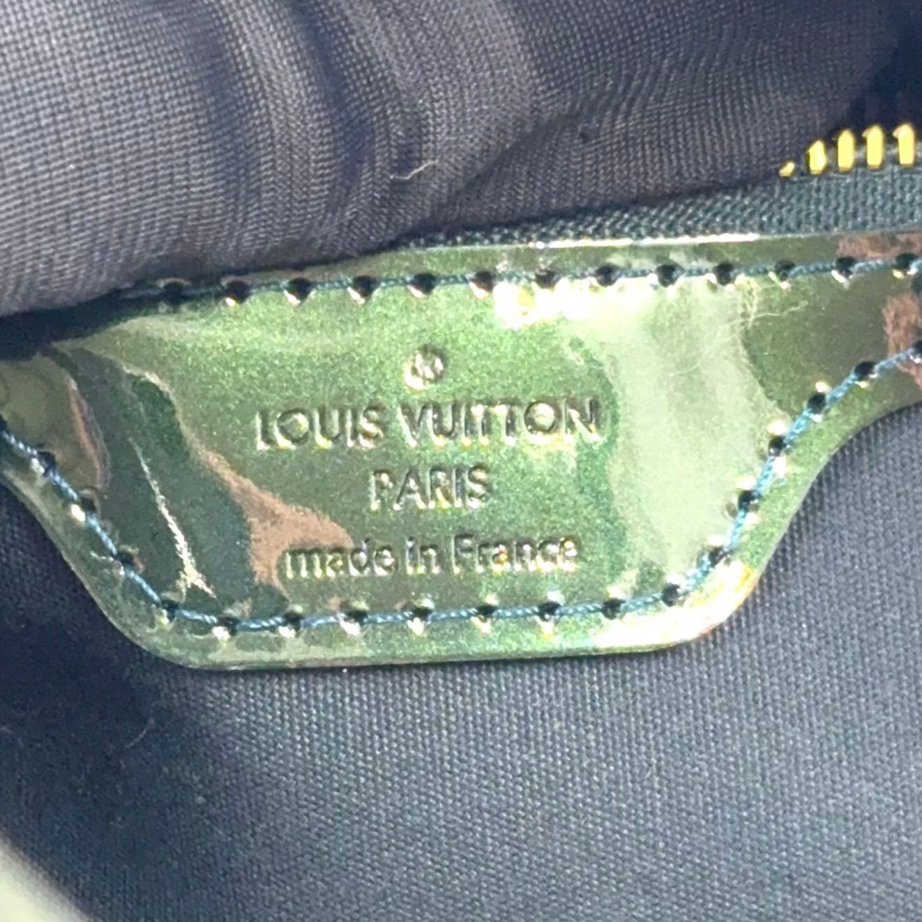 Louis Vuitton Wilshire PM Monogram Vernis Blue Infini Patent Leather Dark Green — view 4