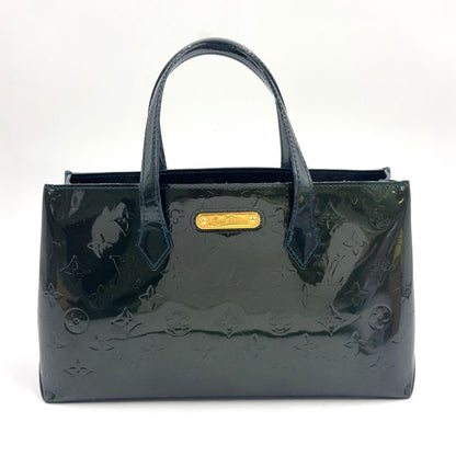 Louis Vuitton Wilshire PM Monogram Vernis Blue Infini Patent Leather Dark Green