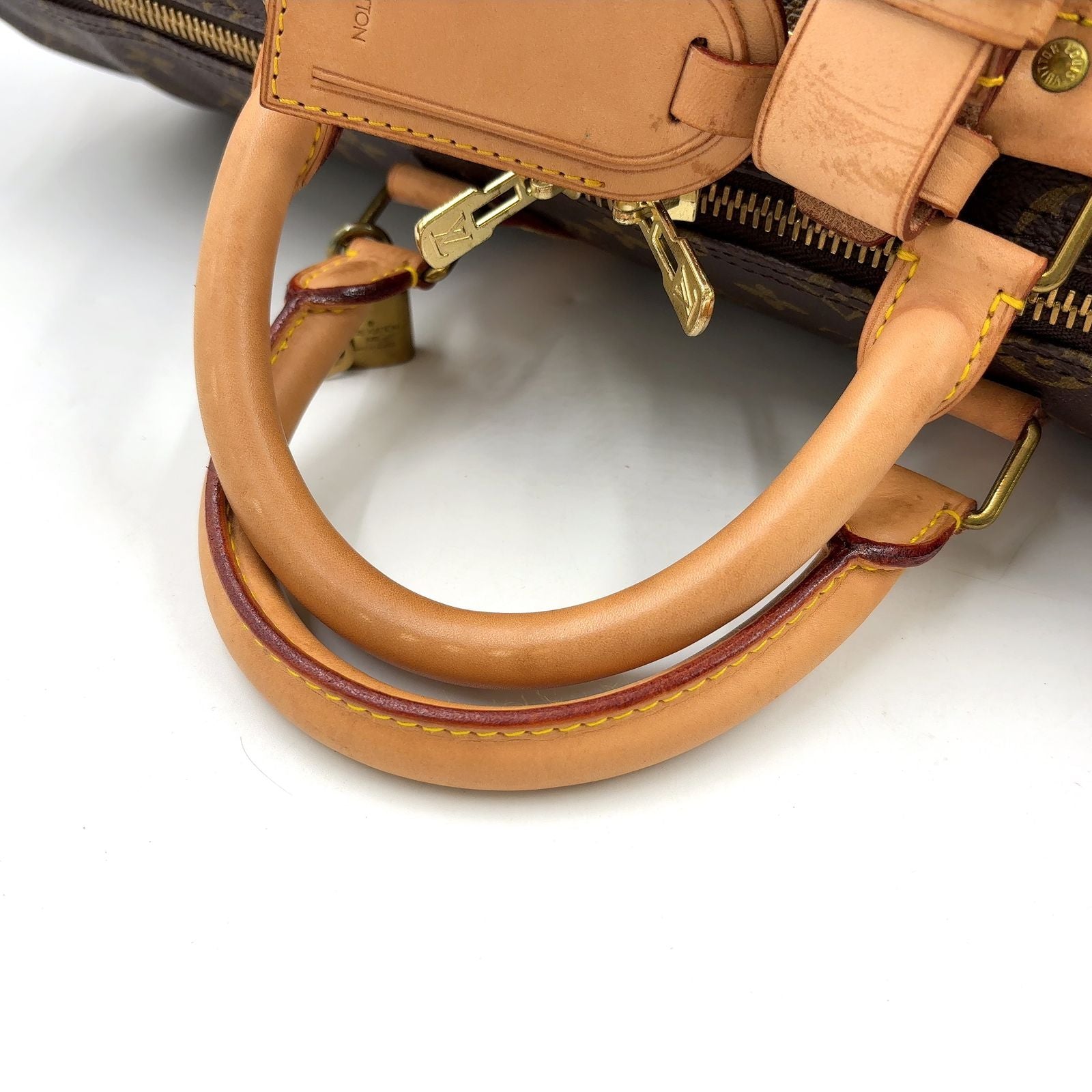Louis Vuitton Keepall Bandouliere 50 Monogram Leather Brown Light Boston Bag — view 5