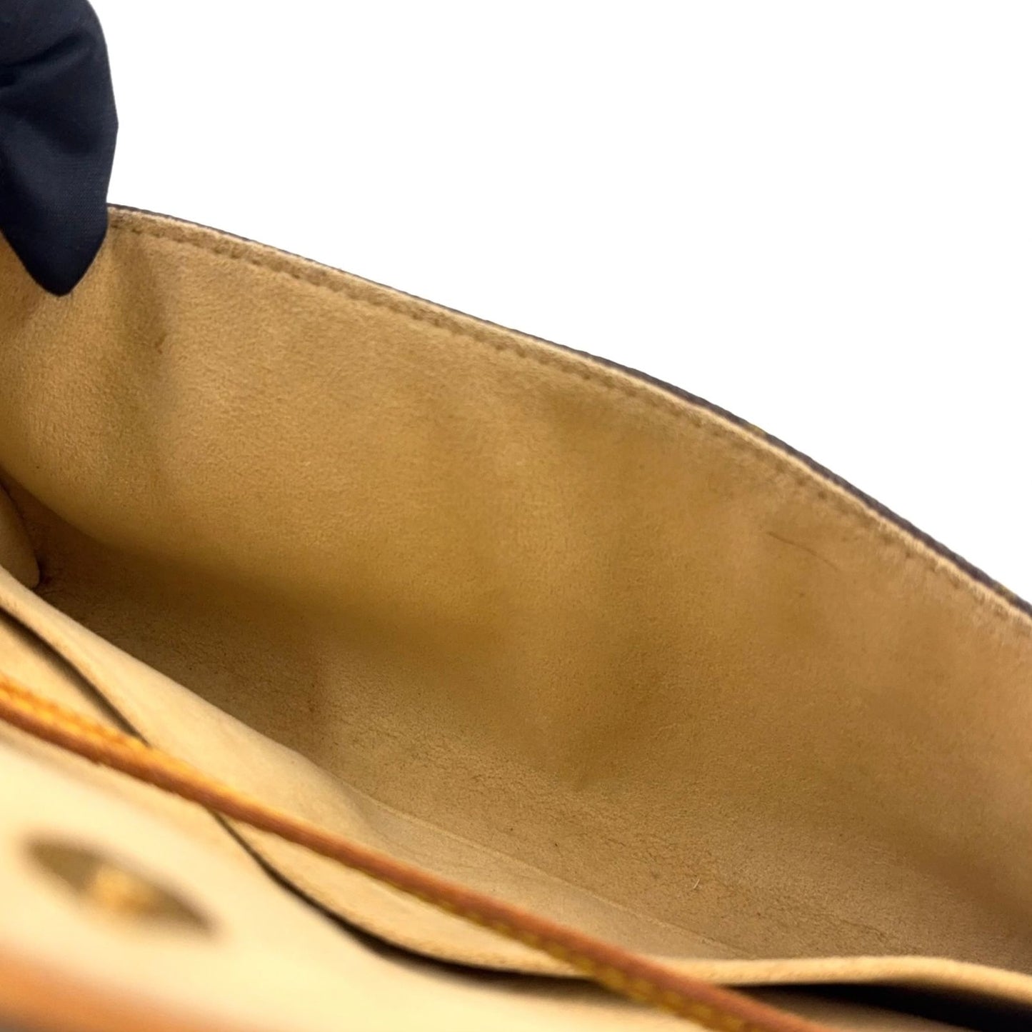 Louis Vuitton Pochette Twin GM Monogram Leather Brown Light Shoulder Bag Gold — view 6
