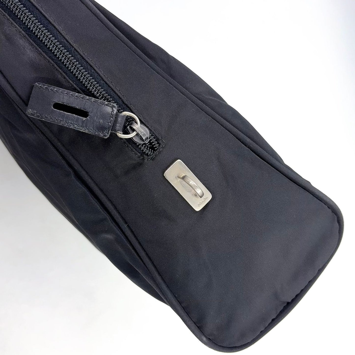 Prada Nylon Black Business Bag Silver — view 8