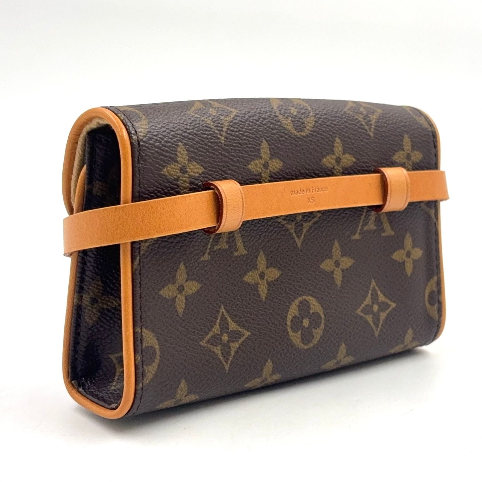 Louis Vuitton Pochette Twin PM XS Leather Brown Light Shoulder Bag Gold — view 2