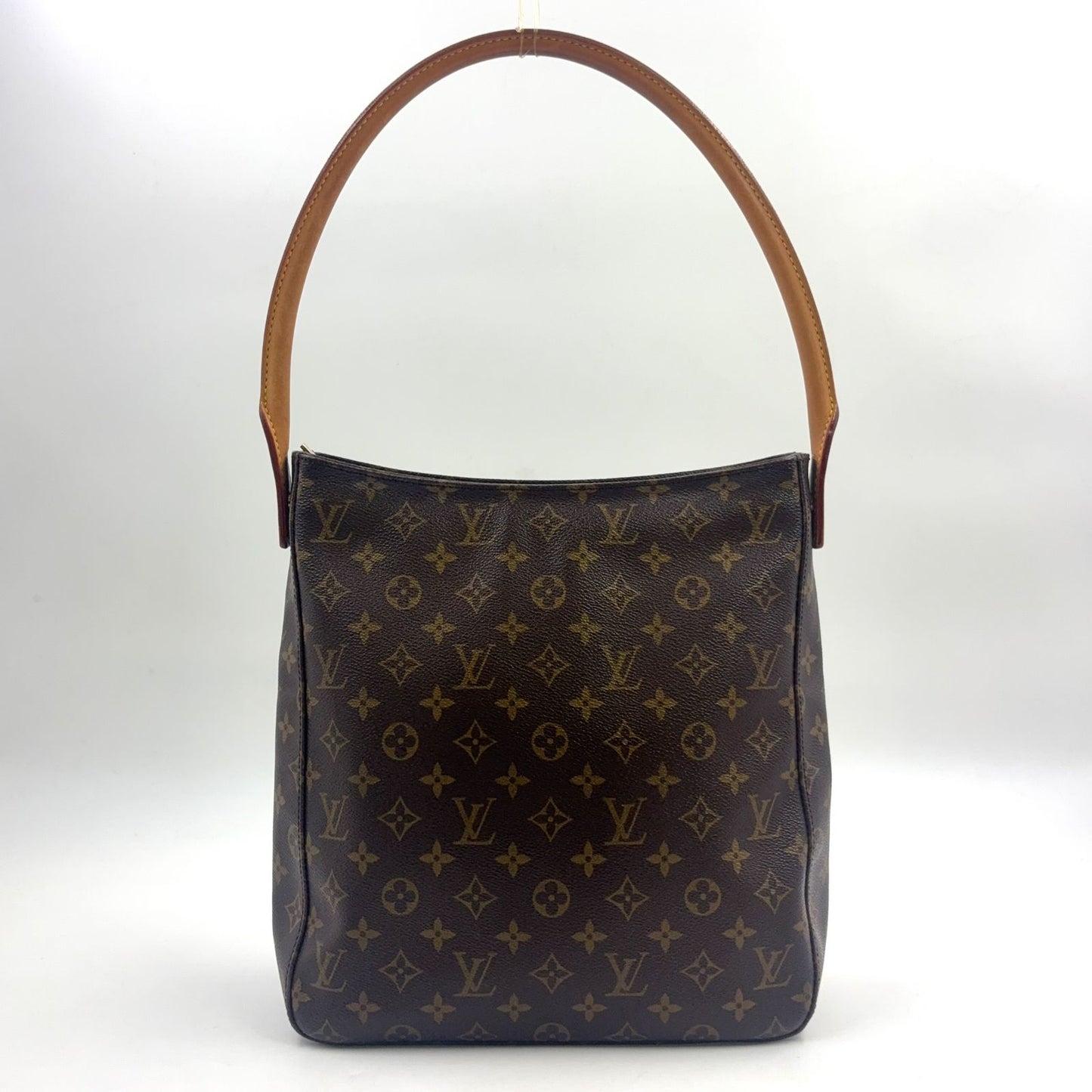 Louis Vuitton Looping GM Monogram Leather Brown Light Shoulder Bag Gold