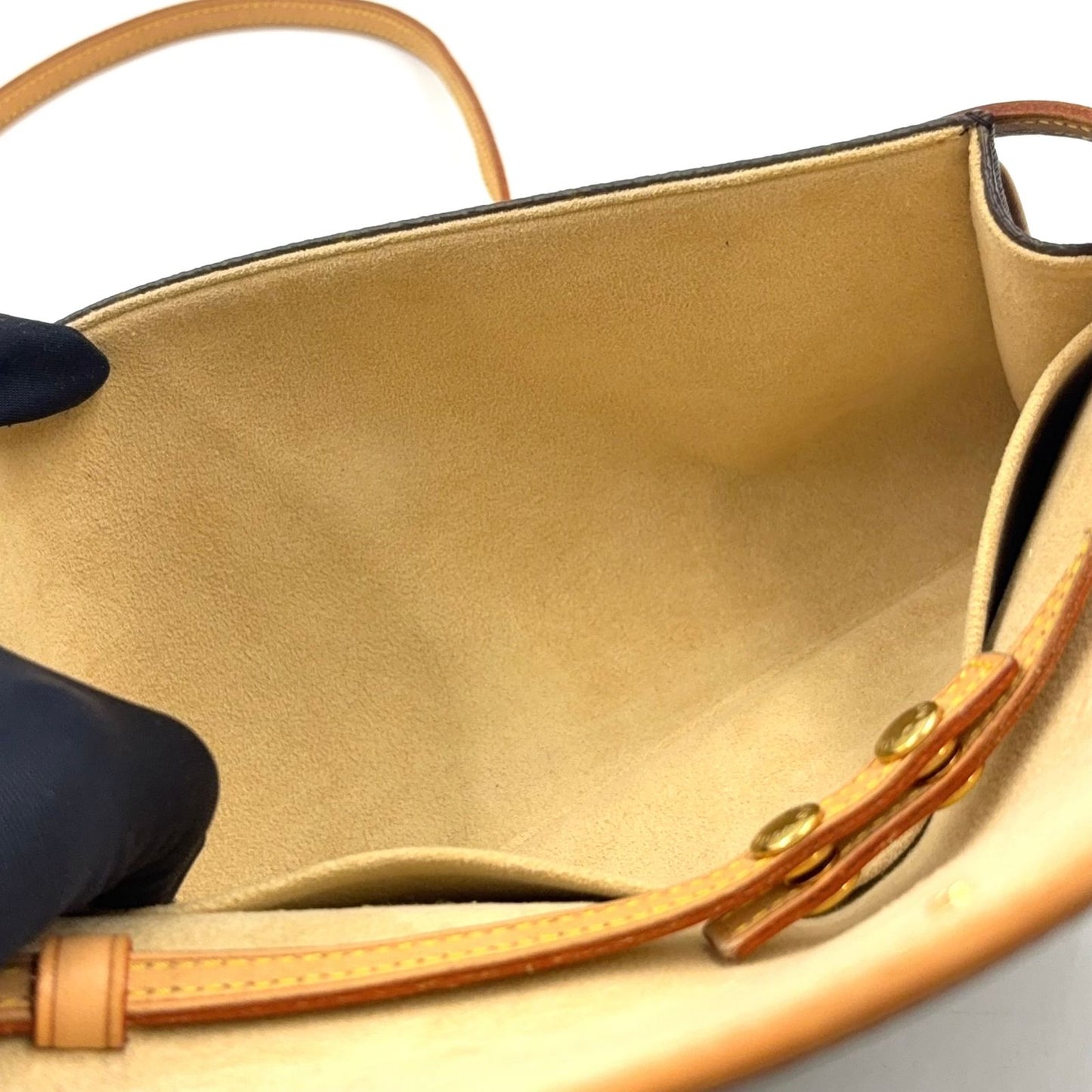 Louis Vuitton Pochette Twin GM Monogram Leather Brown Light Shoulder Bag Gold — view 6