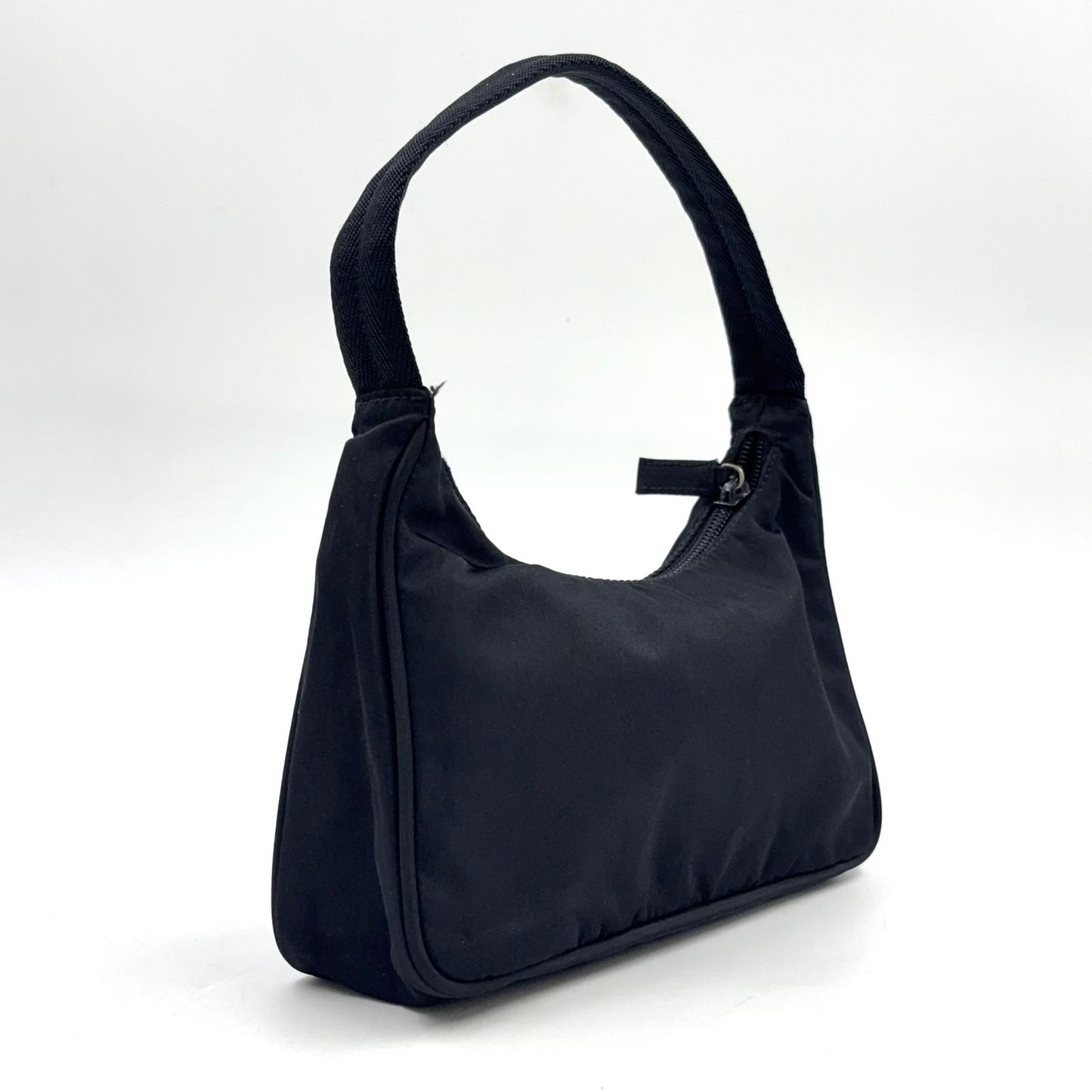 Prada Nylon Black Handbag Silver — view 2