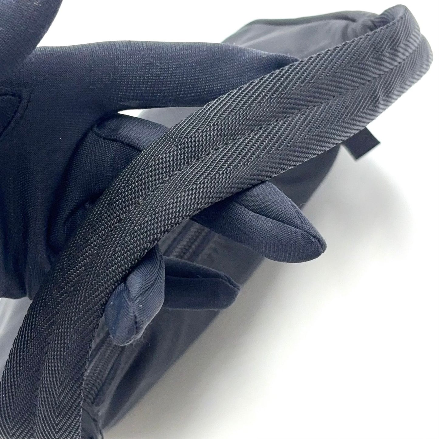 Prada Nylon Black Handbag Silver — view 7