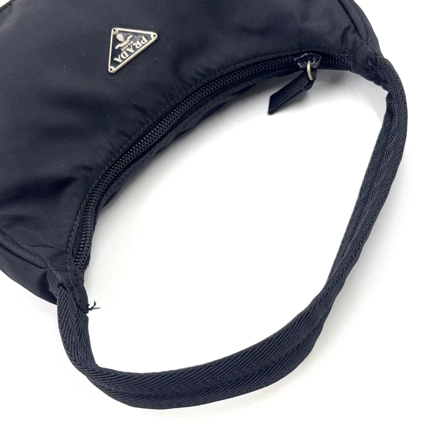 Prada Nylon Black Handbag Silver — view 6