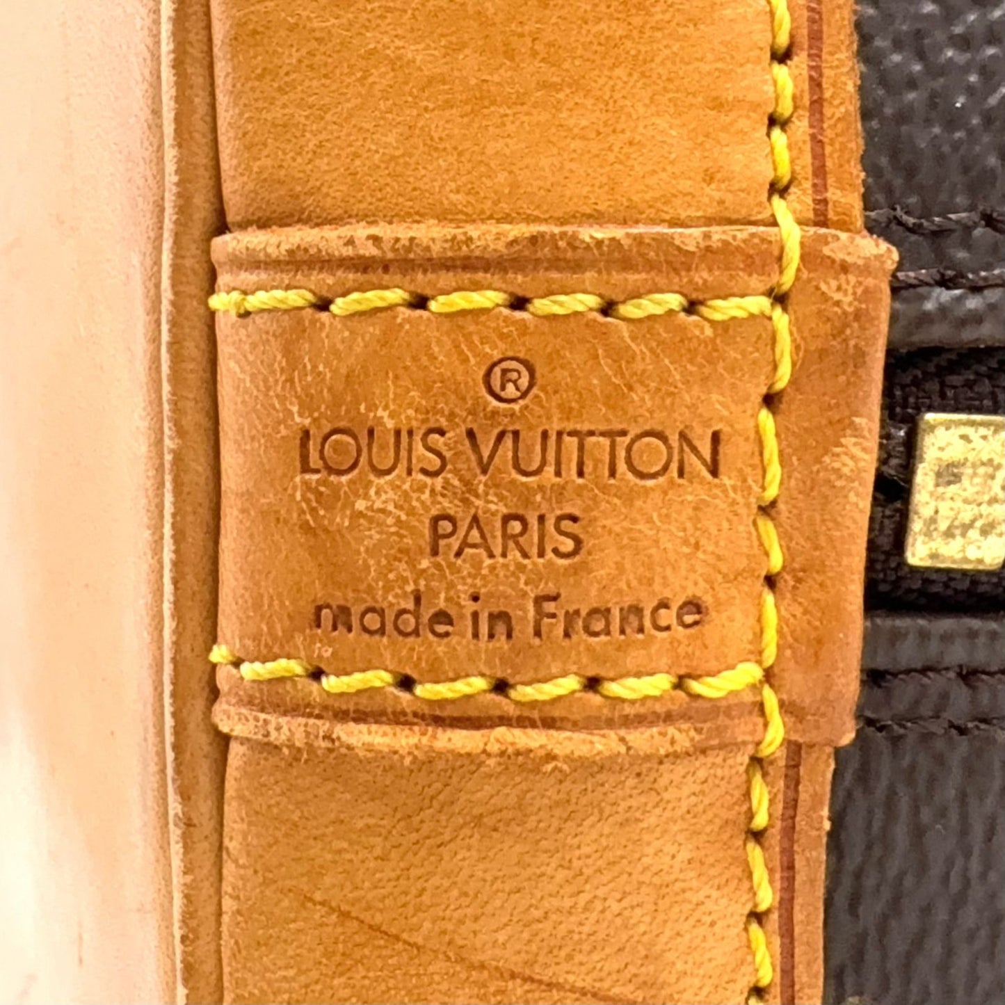 Louis Vuitton Alma PM Monogram Leather Brown Light Handbag Gold — view 4