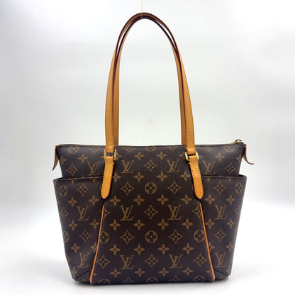Louis Vuitton Totally PM Monogram Leather Brown Light Tote Bag Gold