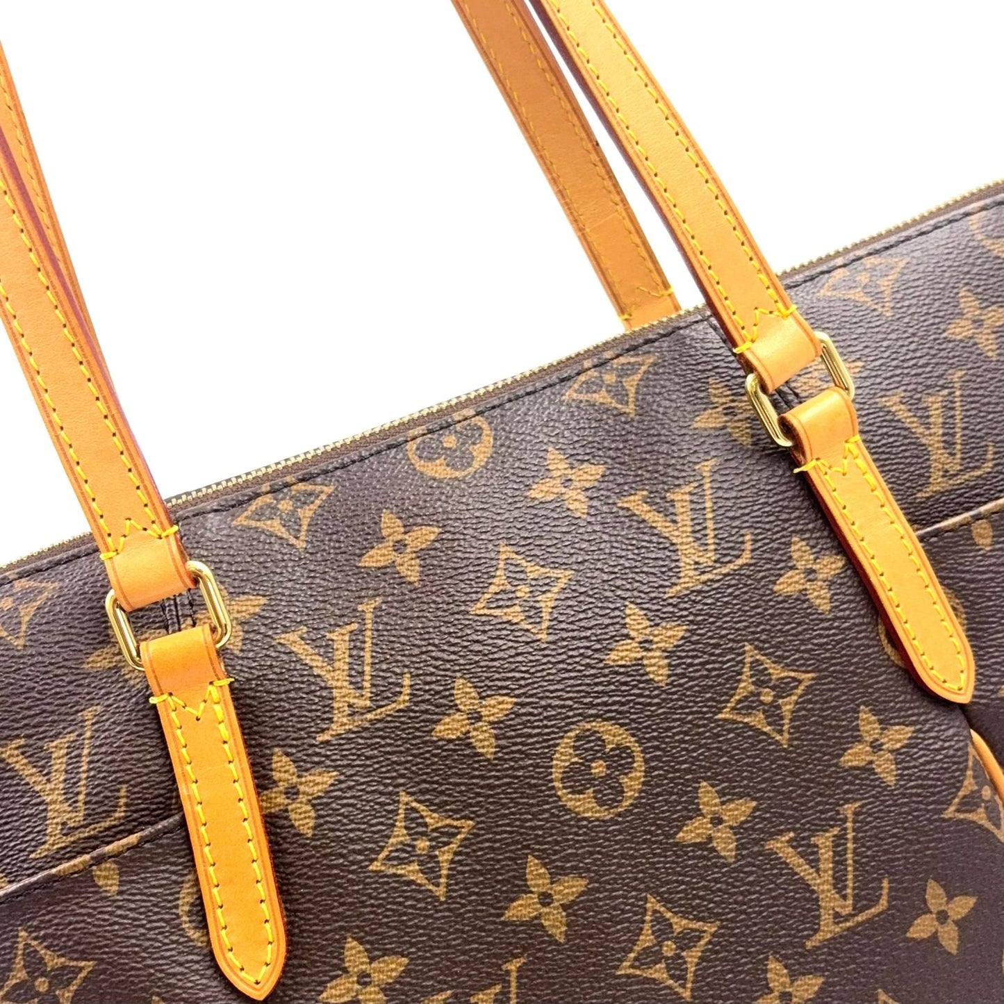 Louis Vuitton Totally PM Monogram Leather Brown Light Tote Bag Gold — view 8