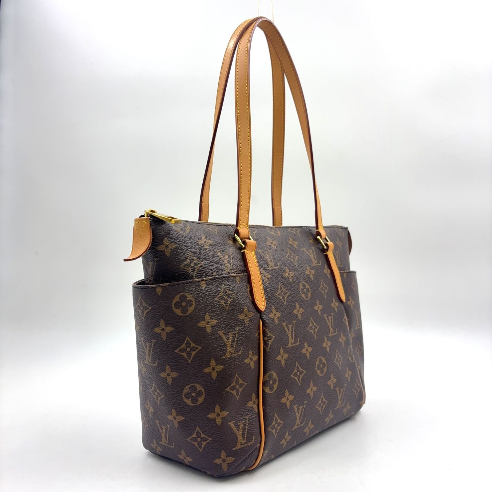 Louis Vuitton Totally PM Monogram Leather Brown Light Tote Bag Gold — view 2