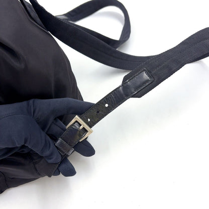 Prada Nylon Black Backpack Silver — view 5