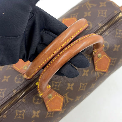 Louis Vuitton Speedy 30 Monogram Leather Brown Light Handbag Gold — view 6