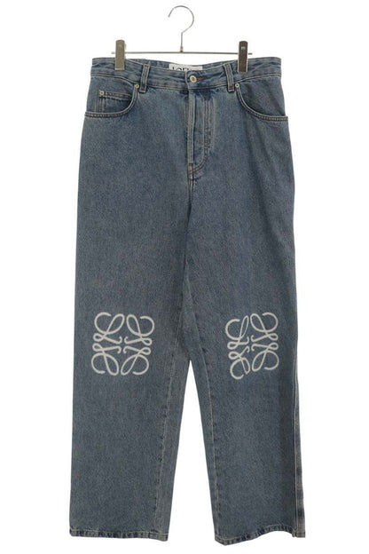 Loewe Anagram Embroidery Baggy Denim Pants 46