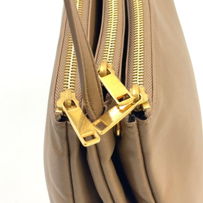 Celine Trio Lambskin Beige Shoulder Bag Gold — view 8