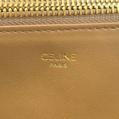 Celine Trio Lambskin Beige Shoulder Bag Gold — view 6