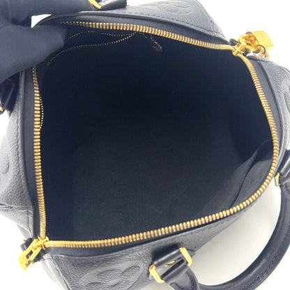 Louis Vuitton Speedy Bandouliere 25 Gray Leather Black Handbag Gold — view 3