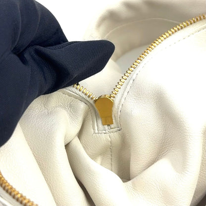 Bottega Veneta Double Knot Mini Hobo Lambskin White Handbag Gold — view 6