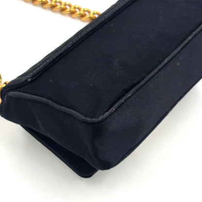 Dolce & Gabbana Bijou Mini Satin Black Chain Shoulder Bag Gold — view 8
