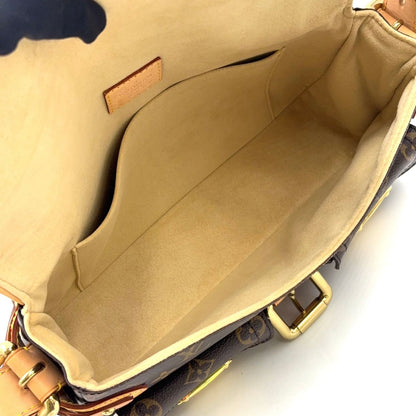 Louis Vuitton Hudson PM Monogram Leather Brown Light Shoulder Bag Gold — view 3