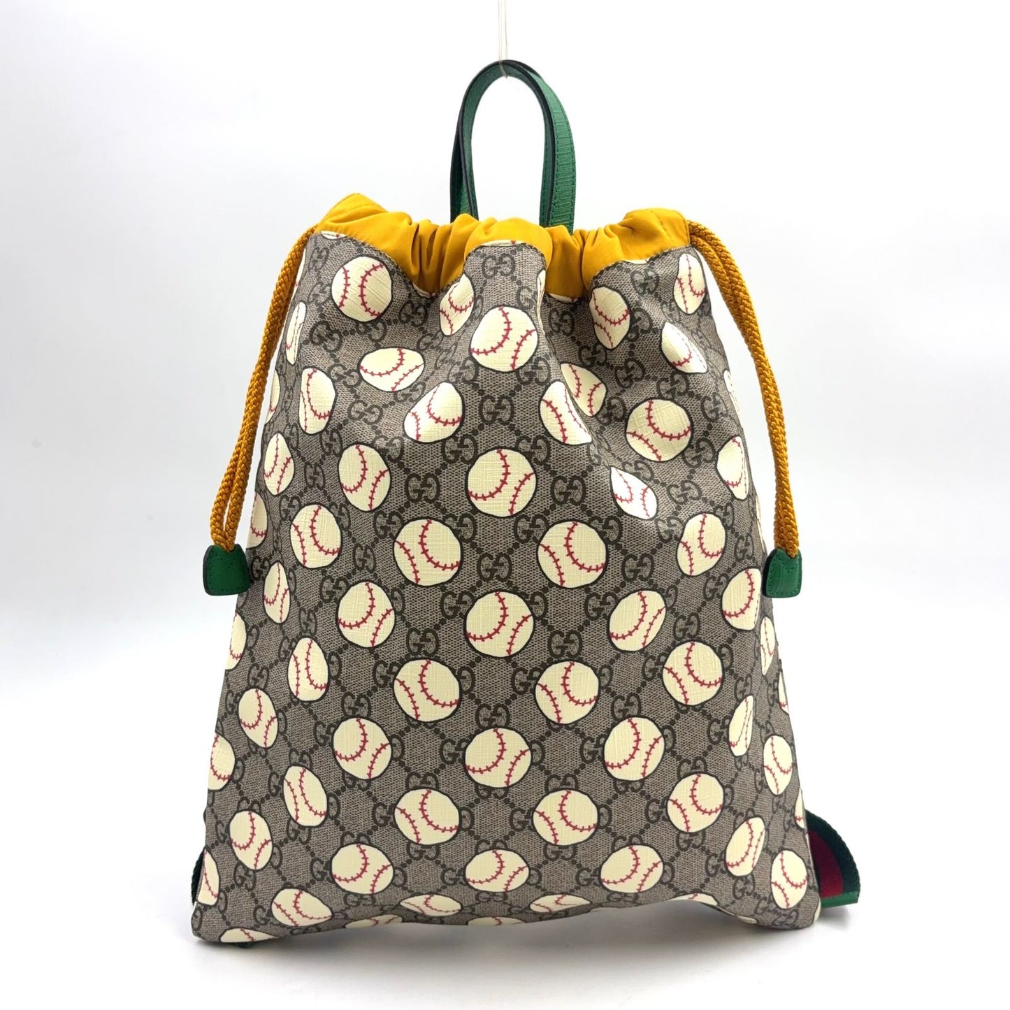 Gucci GG Supreme Baseball Print Drawstring Chilled Lens Nap Sac Nylon