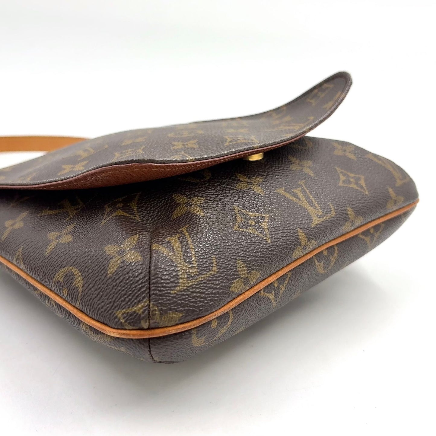Louis Vuitton Musette Salsa Short Strap Monogram Leather Brown Light Shoulder — view 8