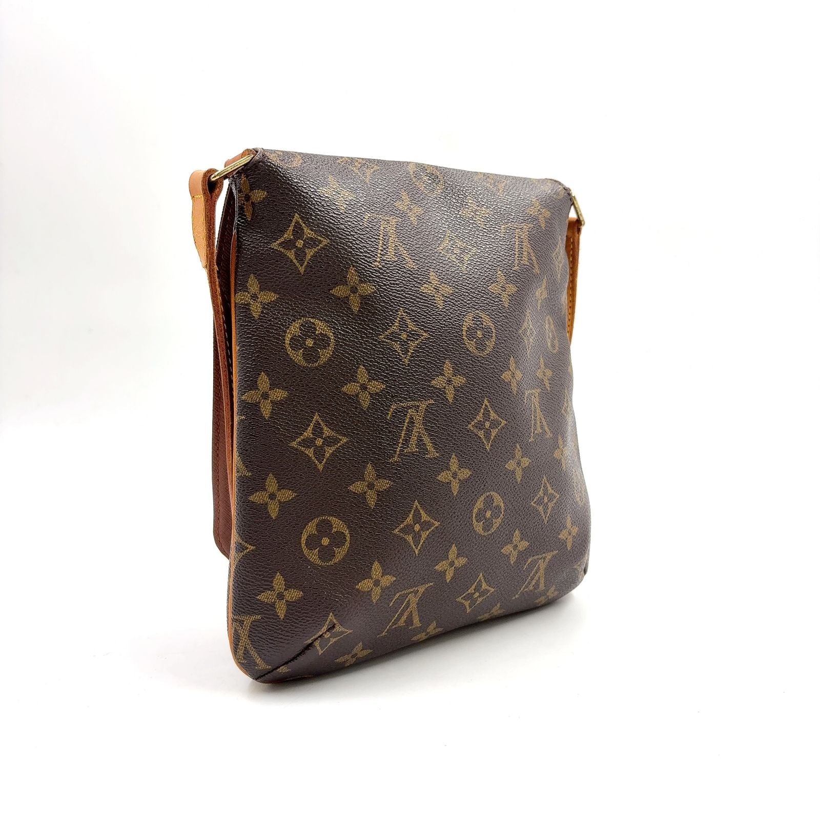 Louis Vuitton Musette Salsa Short Strap Monogram Leather Brown Light Shoulder — view 2