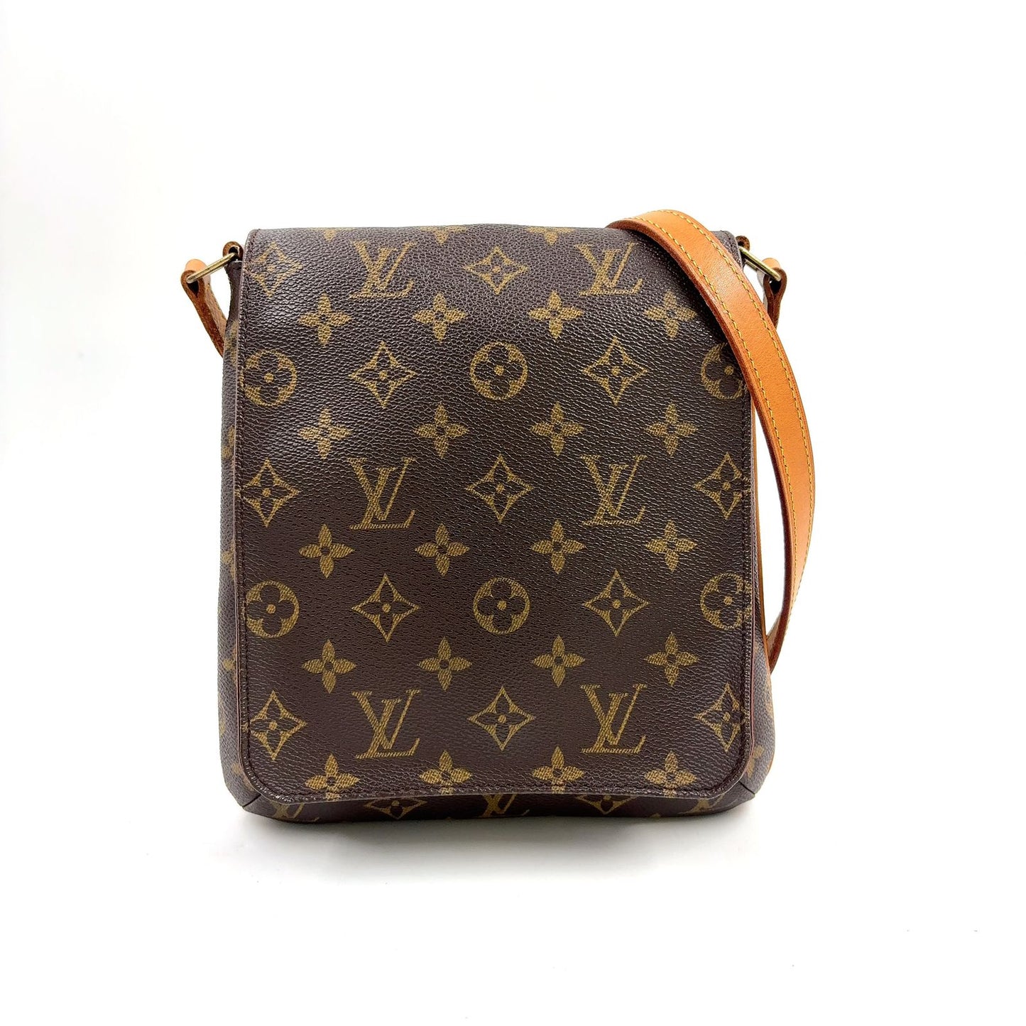Louis Vuitton Musette Salsa Short Strap Monogram Leather Brown Light Shoulder
