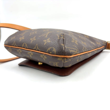 Louis Vuitton Musette Salsa Short Strap Monogram Leather Brown Light Shoulder — view 7