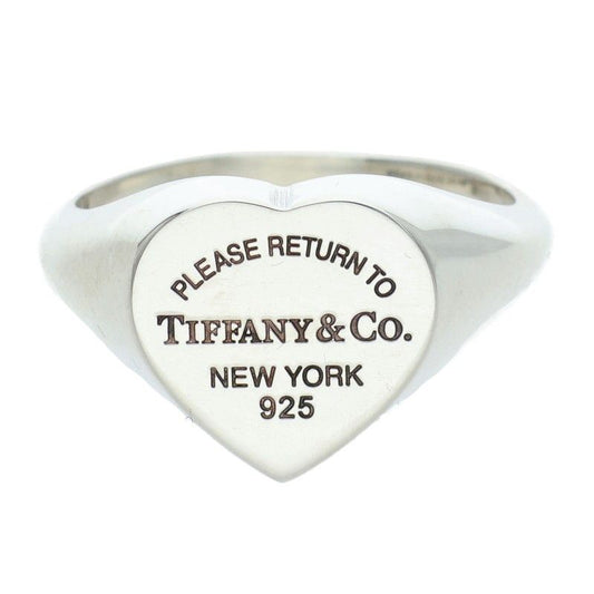 Tiffany & Co Return to Tiffany Heart Silver Signet Ring