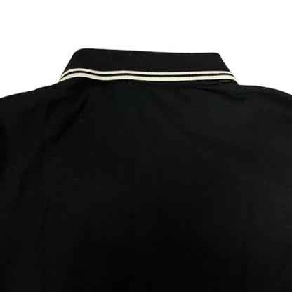 Moncler Polo Shirt Top Cotton Accent Logo Short Sleeve Black L — view 5