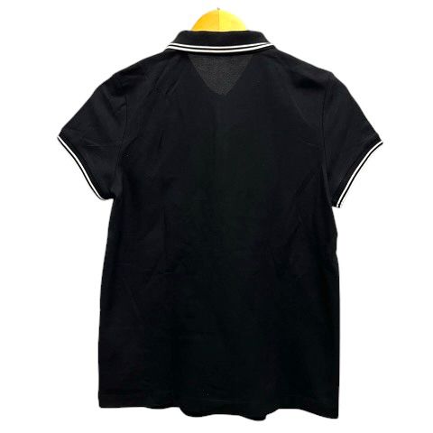Moncler Polo Shirt Top Cotton Accent Logo Short Sleeve Black L — view 2