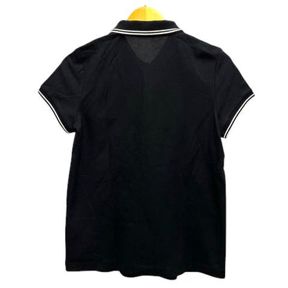 Moncler Polo Shirt Top Cotton Accent Logo Short Sleeve Black L — view 2