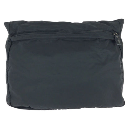 Prada Tessuto Black Silver Nylon Tote Shoulder Bag — view 2