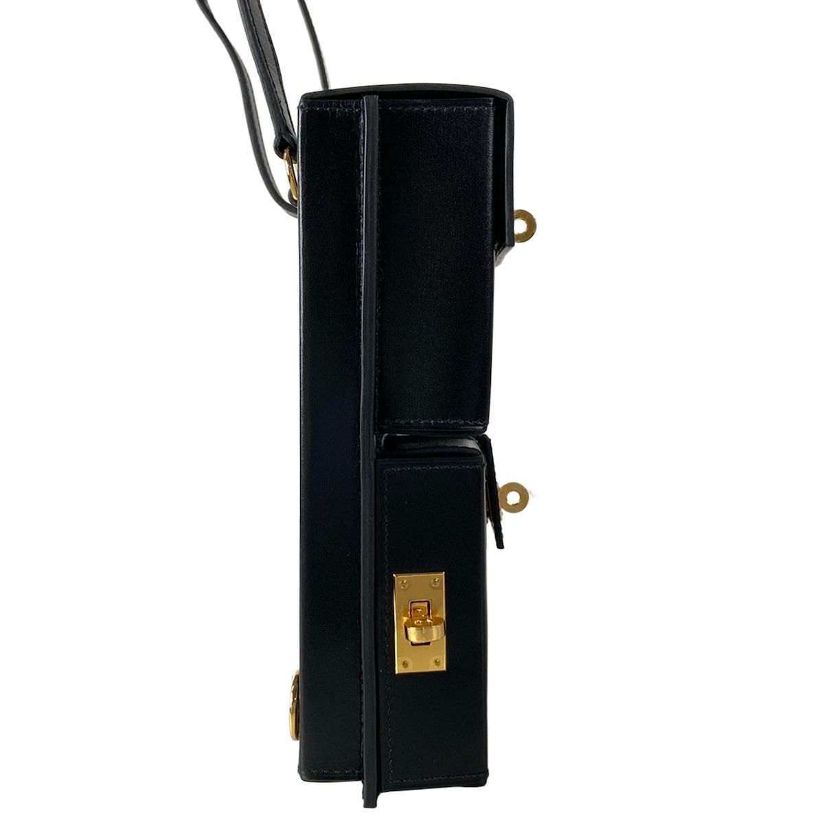 Hermes Shoulder Bag Kelly Multi Pocket to Go Black Gold — view 2