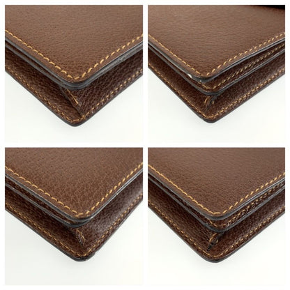 Gucci Brown Gold Leather Clutch — view 4