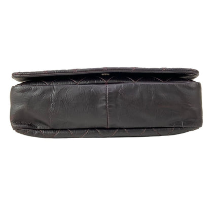 Chanel Shoulder Bag Quilted Bordeaux Chain Silver Wrinkled Leather — view 5