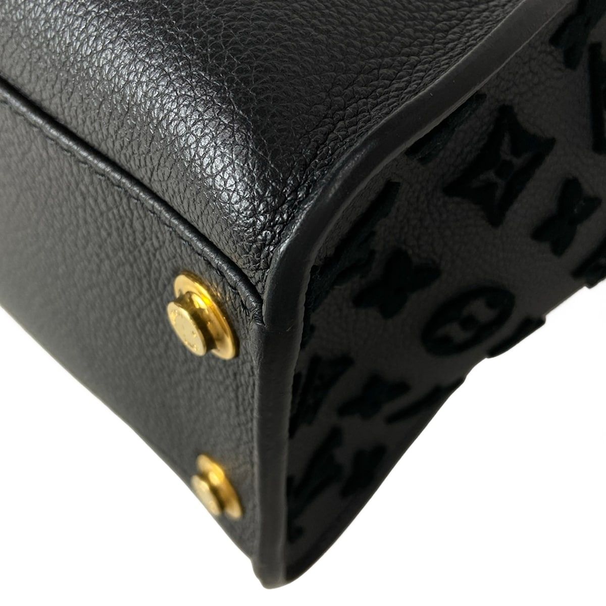 Louis Vuitton Tote Bag Monogram Tufting on My Side MM Noir Leather Cowhide — view 8