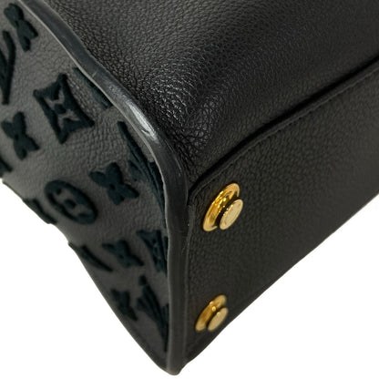 Louis Vuitton Tote Bag Monogram Tufting on My Side MM Noir Leather Cowhide — view 7