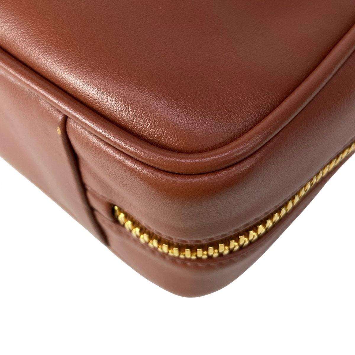 Miu Miu Handbag Beau Leather Bag Cognac Brown Gold — view 8