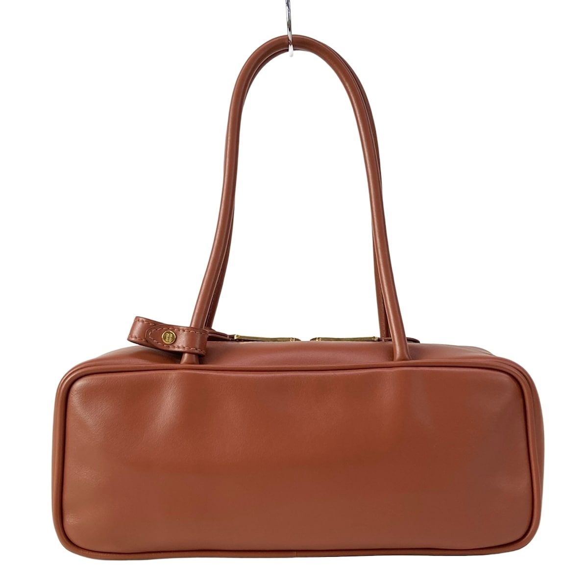 Miu Miu Handbag Beau Leather Bag Cognac Brown Gold — view 3