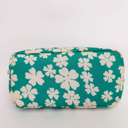 Miu Miu Flower Print Re-Nylon Mini Hobo Handbag Leather Green White Gold Vintage — view 7