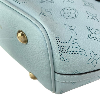 Louis Vuitton Tote Bag Mahina Blossom PM Mineral Blue Leather Cowhide — view 8